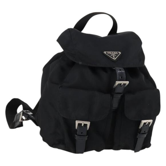 PRADA Backpack Nylon Black Silver - Picture 1 of 10